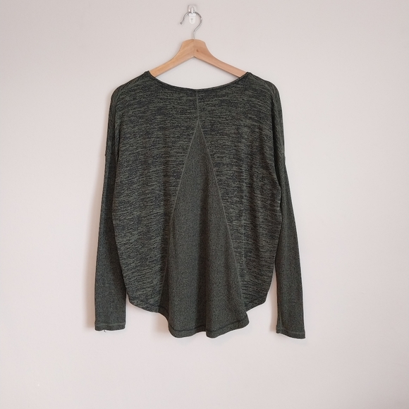 Rag & Bone/JEAN Amelie Long Sleeve Top Heathered Olive Size Small - Picture 7 of 11
